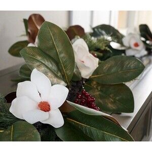 6' Magnolia & Pine Floral Holiday Garland by Kim Gravel